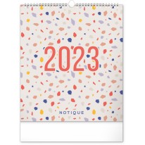 Nástenný plánovací kalendár Terazzo 2023, 30 × 34 cm