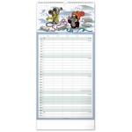 Nástenný rodinný plánovací kalendár Krtko 2024, 21 × 42 cm