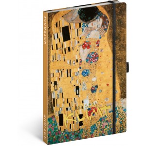 NOTIQUE Notes Gustav Klimt, linajkovaný, 13 x 21 cm