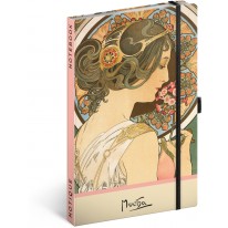 NOTIQUE Notes Alfons Mucha – Prvosienka, bodkovaný, 13 x 21 cm