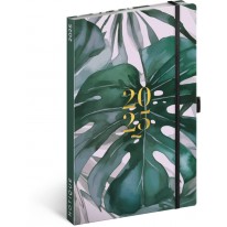 NOTIQUE Týždenný diár Monstera 2025, 13 x 21 cm