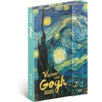 NOTIQUE Týždenný magnetický diár Vincent van Gogh 2025, 11 x 16 cm