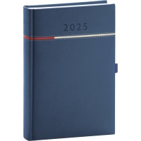 NOTIQUE Denný diár Tomy 2025, modro-červený, 15 x 21 cm