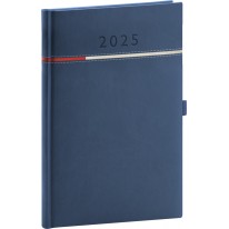 NOTIQUE Týždenný diár Tomy 2025, modro-červený, 15 x 21 cm