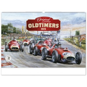 NOTIQUE Nástenný kalendár Oldtimers – Václav Zapadlík 2025, 64 x 42 cm