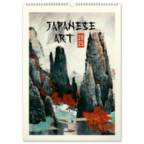 NOTIQUE Nástenný kalendár Vintage plagáty – japonské umenie 2025, 33 x 46 cm