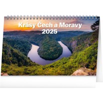 NOTIQUE Stolový kalendár Krásy Čech a Moravy 2025, 23,1 x 14,5 cm