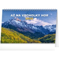 NOTIQUE Stolový kalendár Až na vrcholky hôr 2025, 23,1 x 14,5 cm