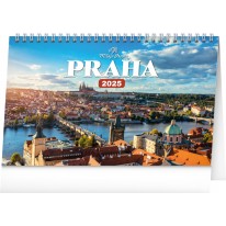 NOTIQUE Stolový kalendár Praha – Milujem Prahu 2025, 23,1 x 14,5 cm