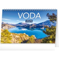 NOTIQUE Stolový kalendár Voda CZ/SK 2025, 23,1 x 14,5 cm