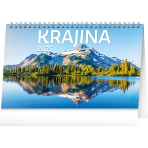 NOTIQUE Stolový kalendár Krajina CZ/SK 2025, 23,1 x 14,5 cm