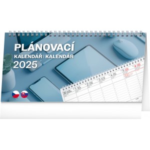 NOTIQUE Stolový kalendár Plánovací CZ/SK 2025, 25 x 12,5 cm