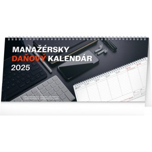 NOTIQUE Stolový kalendár Manažérsky daňový 2025, 33 x 14,5 cm