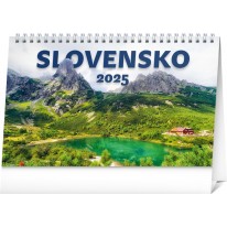 NOTIQUE Stolový kalendár Slovensko 2025, 23,1 x 14,5 cm