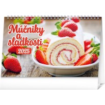 NOTIQUE Stolový kalendár Múčniky a sladkosti 2025, 23,1 x 14,5 cm