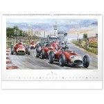 NOTIQUE Nástenný kalendár Oldtimers – Václav Zapadlík 2025, 64 x 42 cm