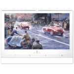 NOTIQUE Nástenný kalendár Oldtimers – Václav Zapadlík 2025, 64 x 42 cm