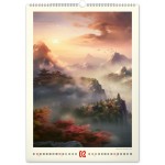 NOTIQUE Nástenný kalendár Vintage plagáty – japonské umenie 2025, 33 x 46 cm