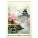 NOTIQUE Nástenný kalendár Vintage plagáty – japonské umenie 2025, 33 x 46 cm