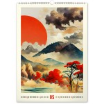 NOTIQUE Nástenný kalendár Vintage plagáty – japonské umenie 2025, 33 x 46 cm