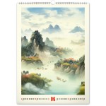 NOTIQUE Nástenný kalendár Vintage plagáty – japonské umenie 2025, 33 x 46 cm