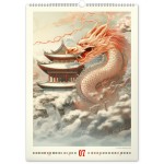 NOTIQUE Nástenný kalendár Vintage plagáty – japonské umenie 2025, 33 x 46 cm