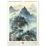 NOTIQUE Nástenný kalendár Vintage plagáty – japonské umenie 2025, 33 x 46 cm