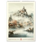 NOTIQUE Nástenný kalendár Vintage plagáty – japonské umenie 2025, 33 x 46 cm