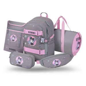 BAAGL SADA 5 Skate Kuromi Grey: batoh, peračník, športová taška, ľadvinka, obal na notebook GRS