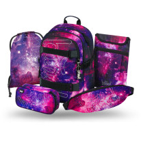BAAGL SADA 5 Skate Galaxy: batoh, peračník, vrecko, ľadvinka, obal na notebook