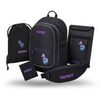 BAAGL SADA 5 Core Fortnite Llama: batoh, vrecko, ľadvinka, obal na notebook, peňaženka GRS