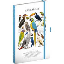NOTIQUE Notes Animalium – Vtáky, linajkovaný, 13 x 21 cm