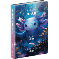 NOTIQUE Školský diár Axolotl CZ (september 2026 – december 2027), 9,8 x 14,5 cm