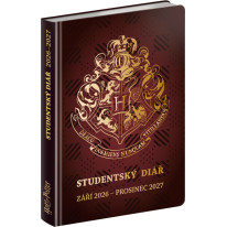 NOTIQUE Študentský diár Harry Potter CZ (september 2026 – december 2027), 9,8 x 14,5 cm