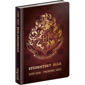 NOTIQUE Študentský diár Harry Potter CZ (september 2026 – december 2027), 9,8 x 14,5 cm