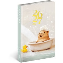 NOTIQUE 18-mesačný diár Petito – Kapybara 2026/2027, 11 x 16 cm