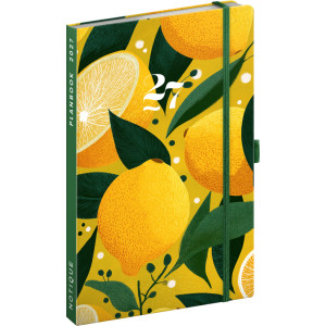 NOTIQUE Planbook diár/notes Citróny 2027, 13 x 21 cm