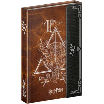 NOTIQUE Týždenný magnetický diár Harry Potter –  Dary smrti 2027, 11 x 16 cm