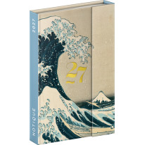 NOTIQUE Týždenný magnetický diár Katsushika Hokusai 2027, 11 x 16 cm