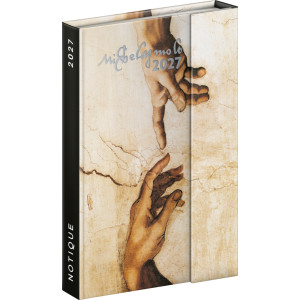 NOTIQUE Týždenný magnetický diár Michelangelo 2027, 11 x 16 cm