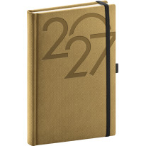 NOTIQUE Denný diár Ajax 2027, zlatý, 15 x 21 cm