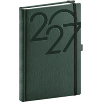 NOTIQUE Denný diár Ajax 2027, zelený, 15 x 21 cm