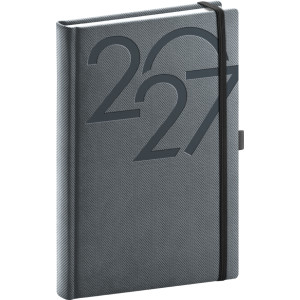 NOTIQUE Denný diár Ajax 2027, čierny, 15 x 21 cm