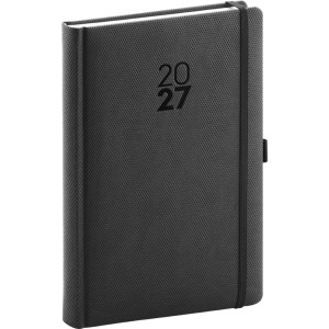 NOTIQUE Denný diár Diamante 2027, čierny, 15 x 21 cm