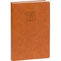 NOTIQUE Denný diár Prestigio 2027, hnedý, 15 x 21 cm