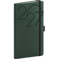 NOTIQUE Vreckový diár Ajax 2027, zelený, 9 x 15,5 cm