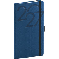 NOTIQUE Vreckový diár Ajax 2027, modrý, 9 x 15,5 cm