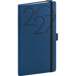 NOTIQUE Vreckový diár Ajax 2027, modrý, 9 x 15,5 cm