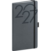 NOTIQUE Vreckový diár Ajax 2027, čierny, 9 x 15,5 cm