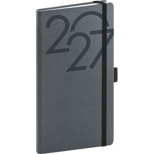 NOTIQUE Vreckový diár Ajax 2027, čierny, 9 x 15,5 cm